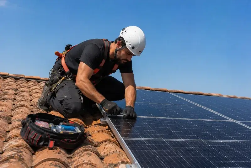 Maintenance et monitoring de panneaux solaires à Roquefeuil