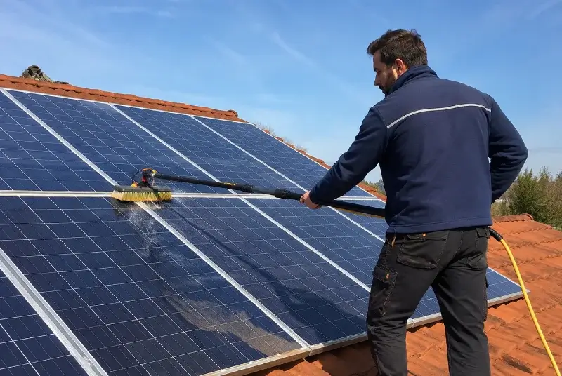 Nettoyage et entretien de panneaux solaires à Roquefeuil
