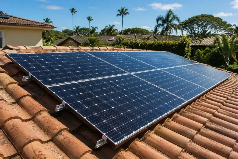 Installation de panneaux solaires à Roquefeuil